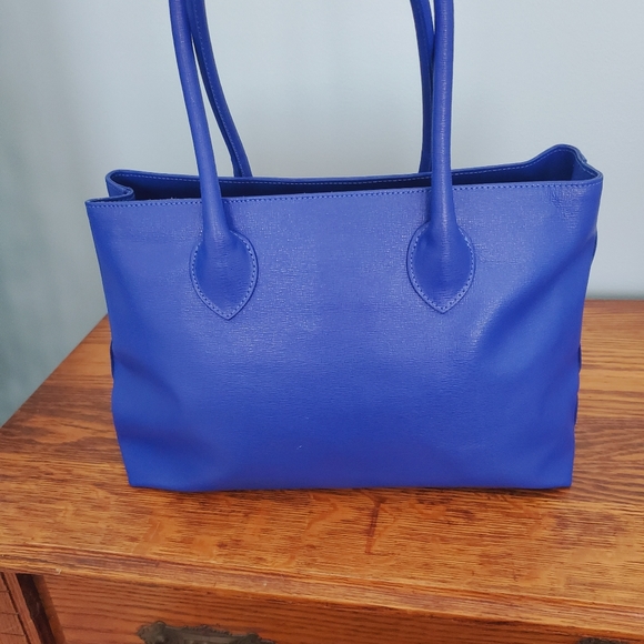 Furla Royal Blue Leather Satchel - Picture 3 of 8
